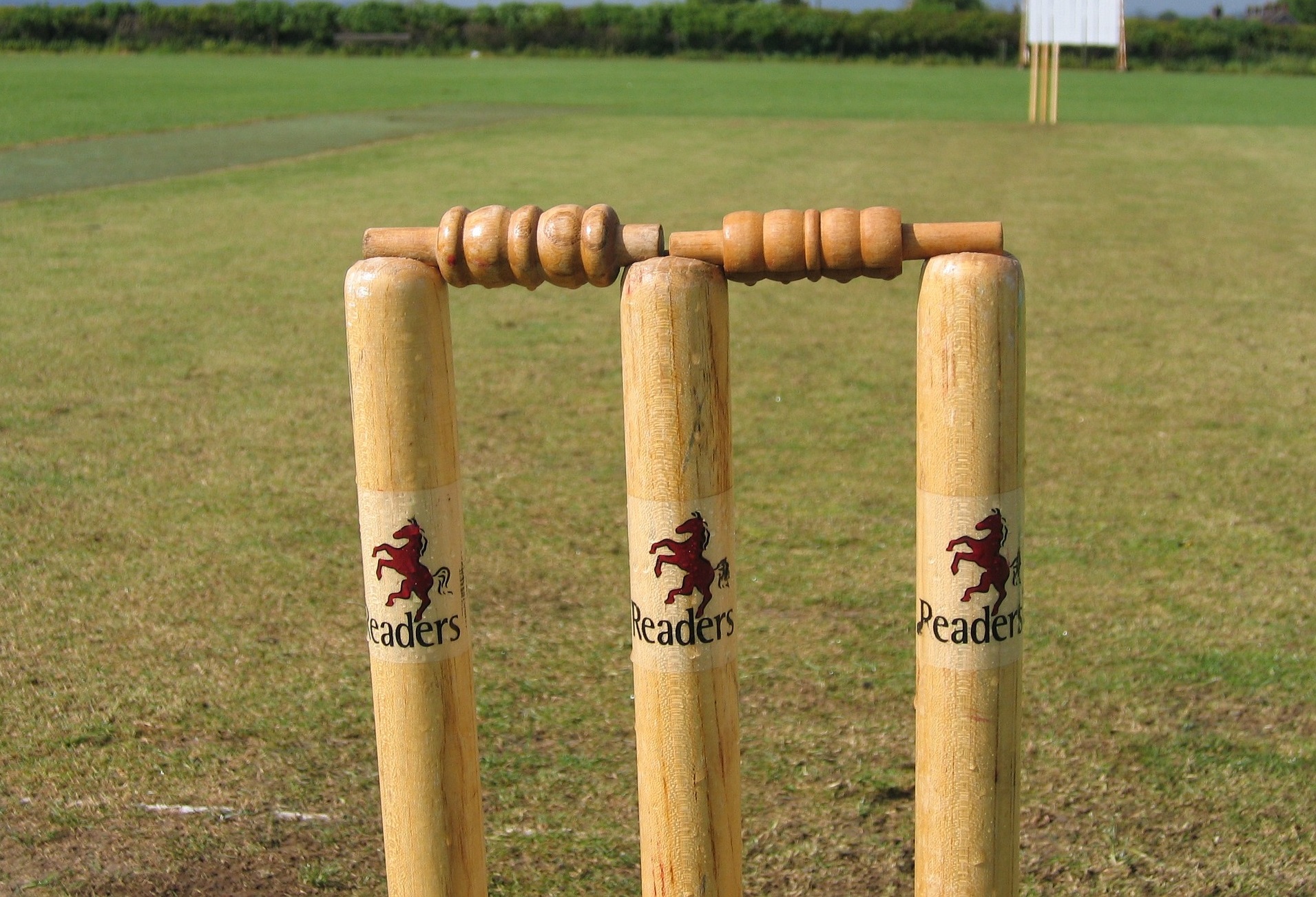 criket pitch and wickets